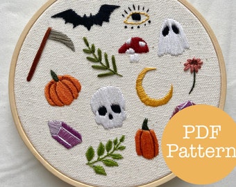 Halloween PDF Embroidery Pattern