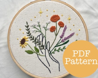 Dreamy Flowers PDF Embroidery Pattern