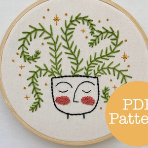 Plant Lover PDF Embroidery Pattern image 1