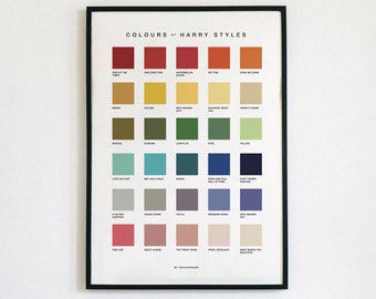 Colours of Harry Styles Print