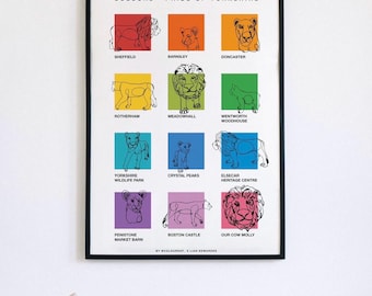 Colours of 'Pride Of Yorkshire' Print