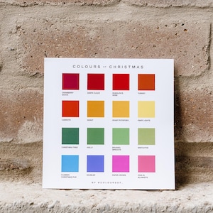 Kleuren van kerstwenskaart