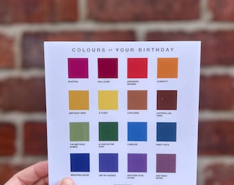 Colours of Your Birthday Greetings Card