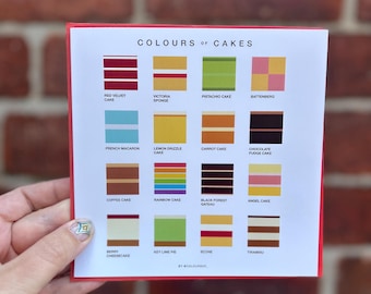 Colours of Cakes Greetings Card