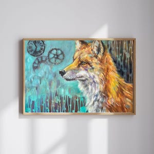 Original Fox Oil Painting: Wildlife Portrait on Canvas (14&quot;x18&quot;)