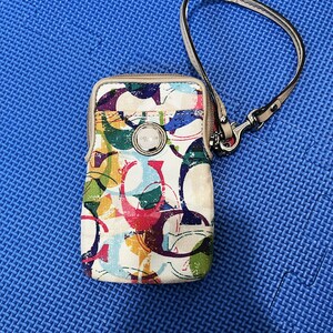 Multicolor coach purse hot sale