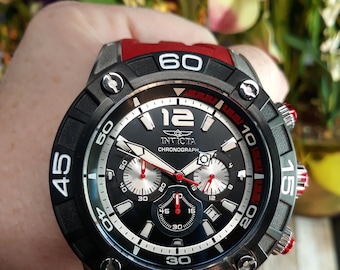 Invicta Watch I-Force Raptor Quartz Chronograph Silicone Strap 52MM Divers Men's Model 27896
