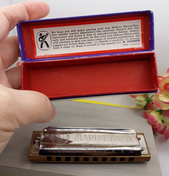 Vintage marine band sale harmonica no 1896