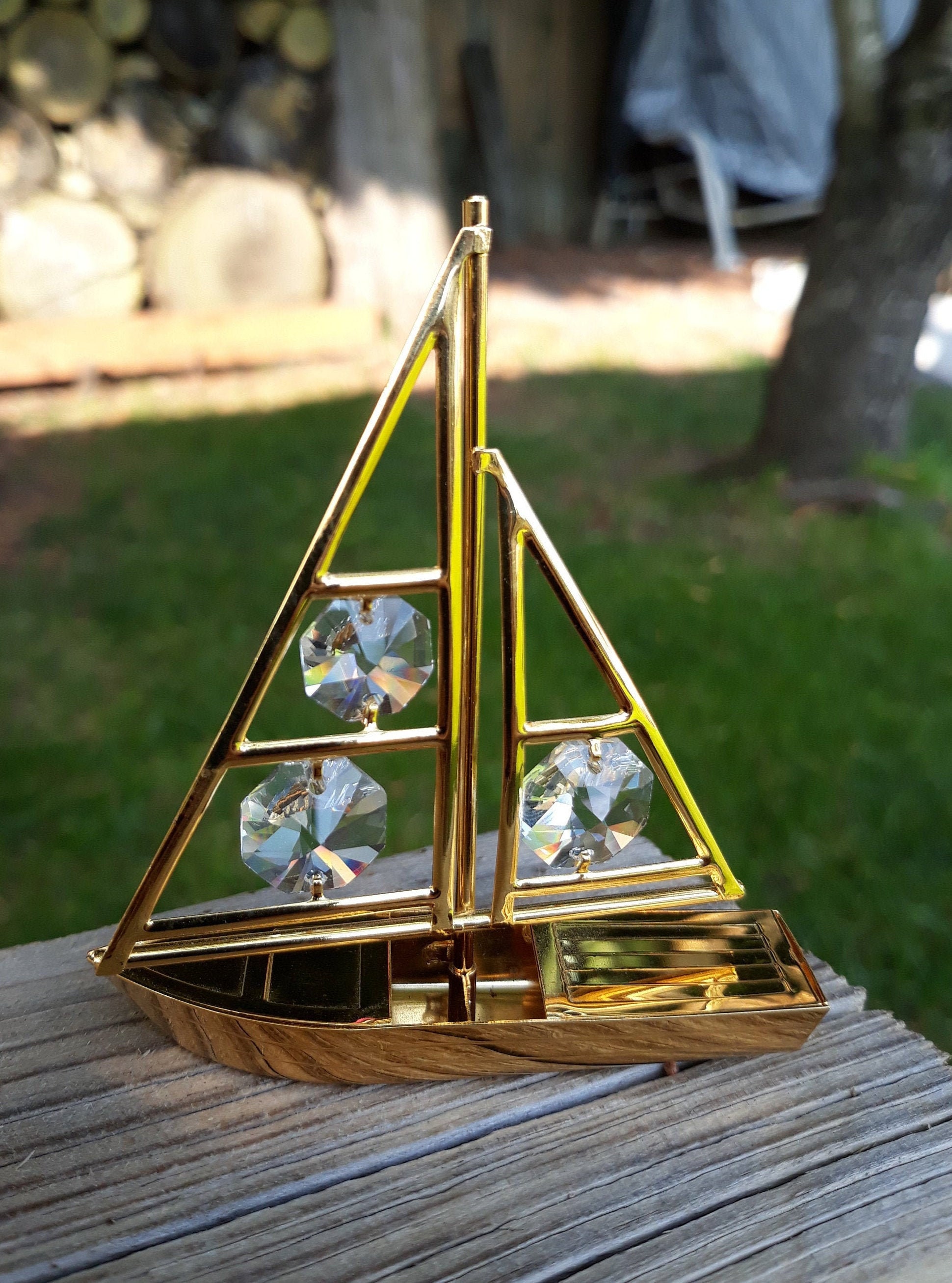 Swarovski Crystal Sailboat - Etsy