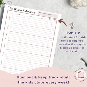 Organise the Kids Printables for Busy Parents - Etsy UK