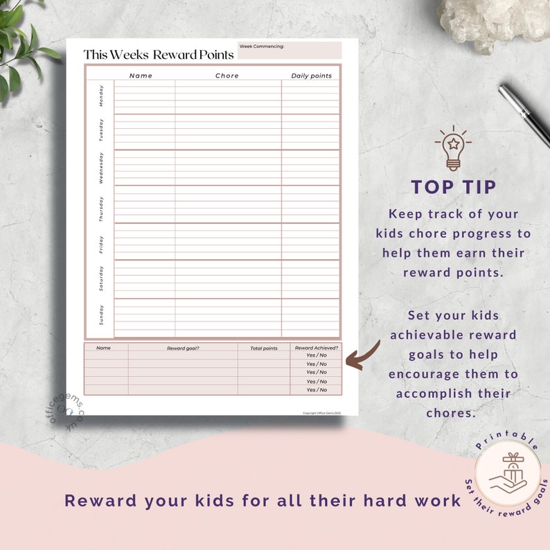 Organise the Kids Printables for Busy Parents - Etsy UK