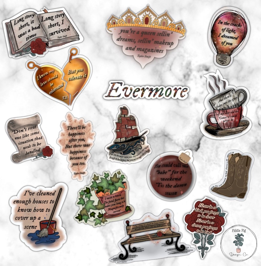 Taylor Swift Evermore Quote Sticker Evermore Album Taylor Etsy Ireland