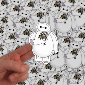 Floraler Baymax Sticker | Disney Sticker | Großer Held 6