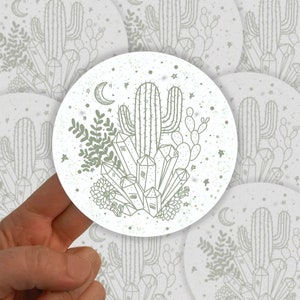 Cactus & Crystal Vinilo Pegatina / Cristales / Cactus / Magic / Vinyl Stickers
