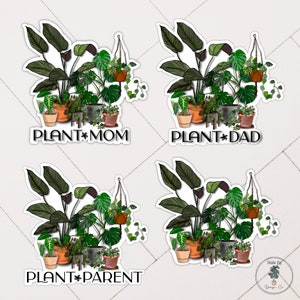 Plant Parent House Plant Sticker / Plant Sticker / Alocasia Sticker / Water Bottle Sticker / Vinyl Sticker