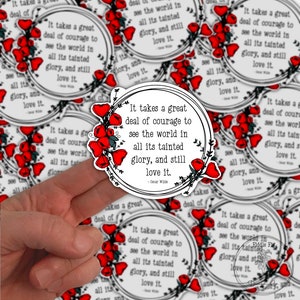Poppy Zitat Aufkleber | Oscar Wilde | Zitate | Poesie | Blumen Aufkleber | Mohnblumen