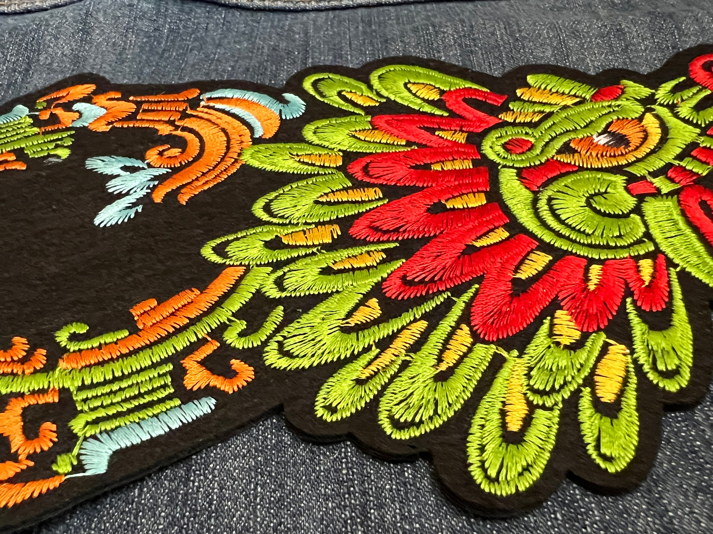 Embroidered Quetzalcoatl Mexican Aztec Dragon Iron on Patch or Sew ...