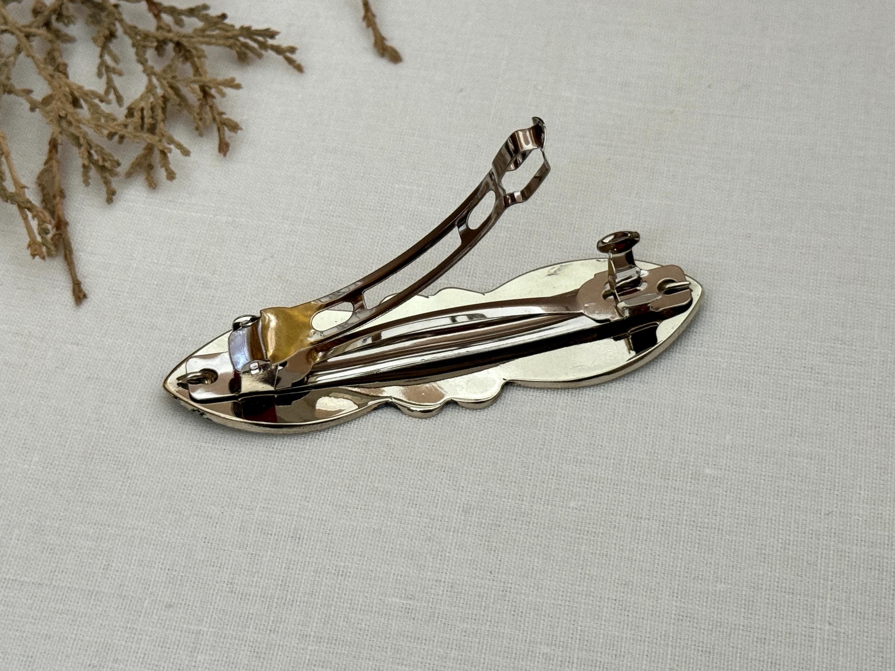 Hair Barrette Abalone Inlay MOP Flower Hand Made Boho Hair  display picture 2