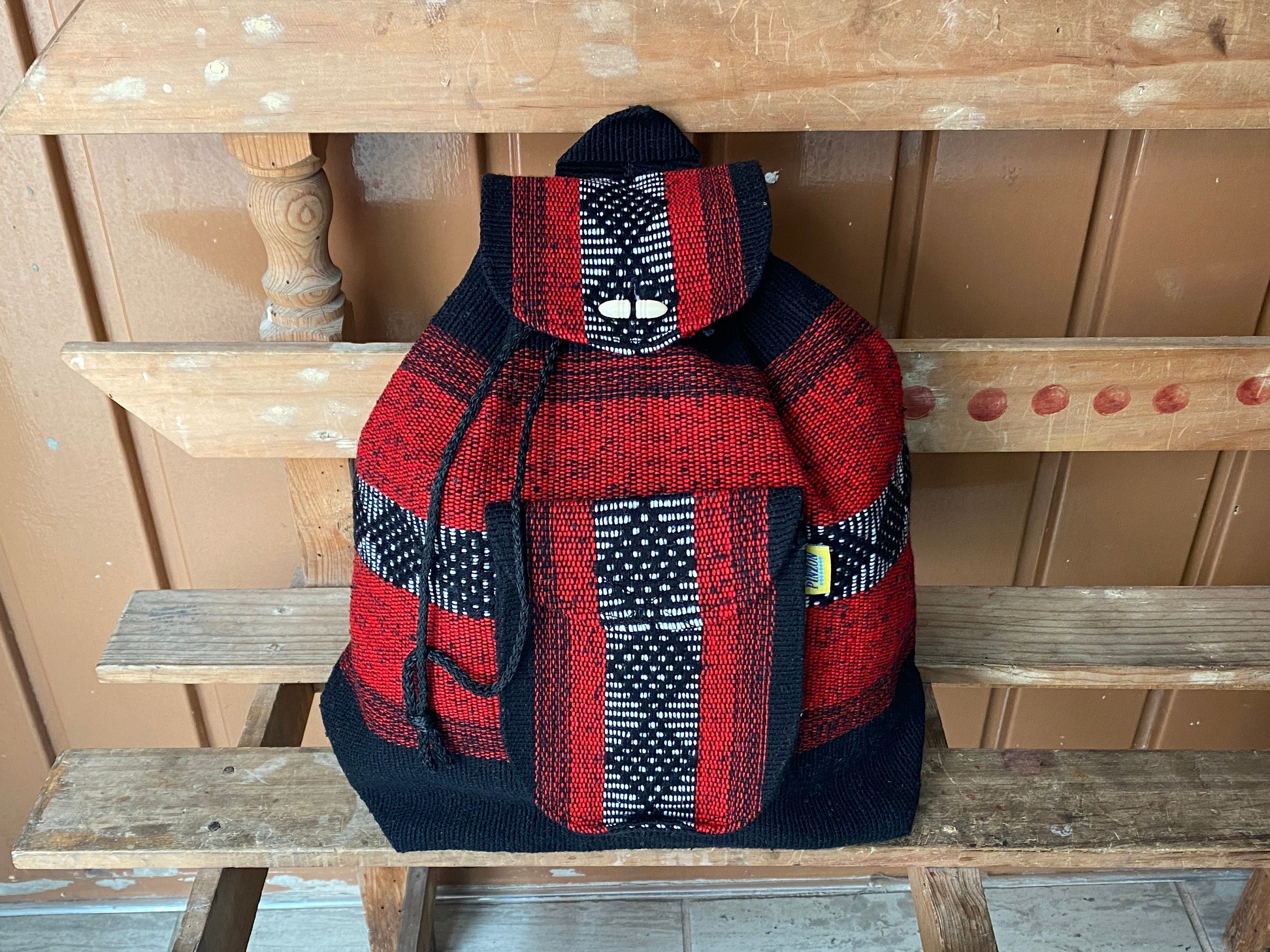 Textiles Backpack Backpack Ethnic Bag Morral Adult Size Backpack Hippie Handwoven Artisan ...