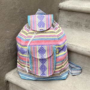 Rucksack Strand ethnischen Tasche Morral Erwachsene Größe Rucksack hippie Handgewebte Handwerker Reisetasche Authentische mexikanische Textilien Boho Stil sehr langlebig