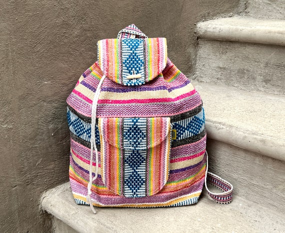 Backpack Ethnic Bag Morral Boho Hippie Artisan Travel Bag Mochila Durable Nice Backpack Ethnic Boho Bag Artisan Morral Adult Size Backpack  main image 4