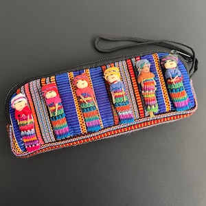 Artisanal Worry Dolls Monedero Bolsa Bolsa Pulsera Bolsa Hippie Bolsa Boho Regalo Hecho a mano