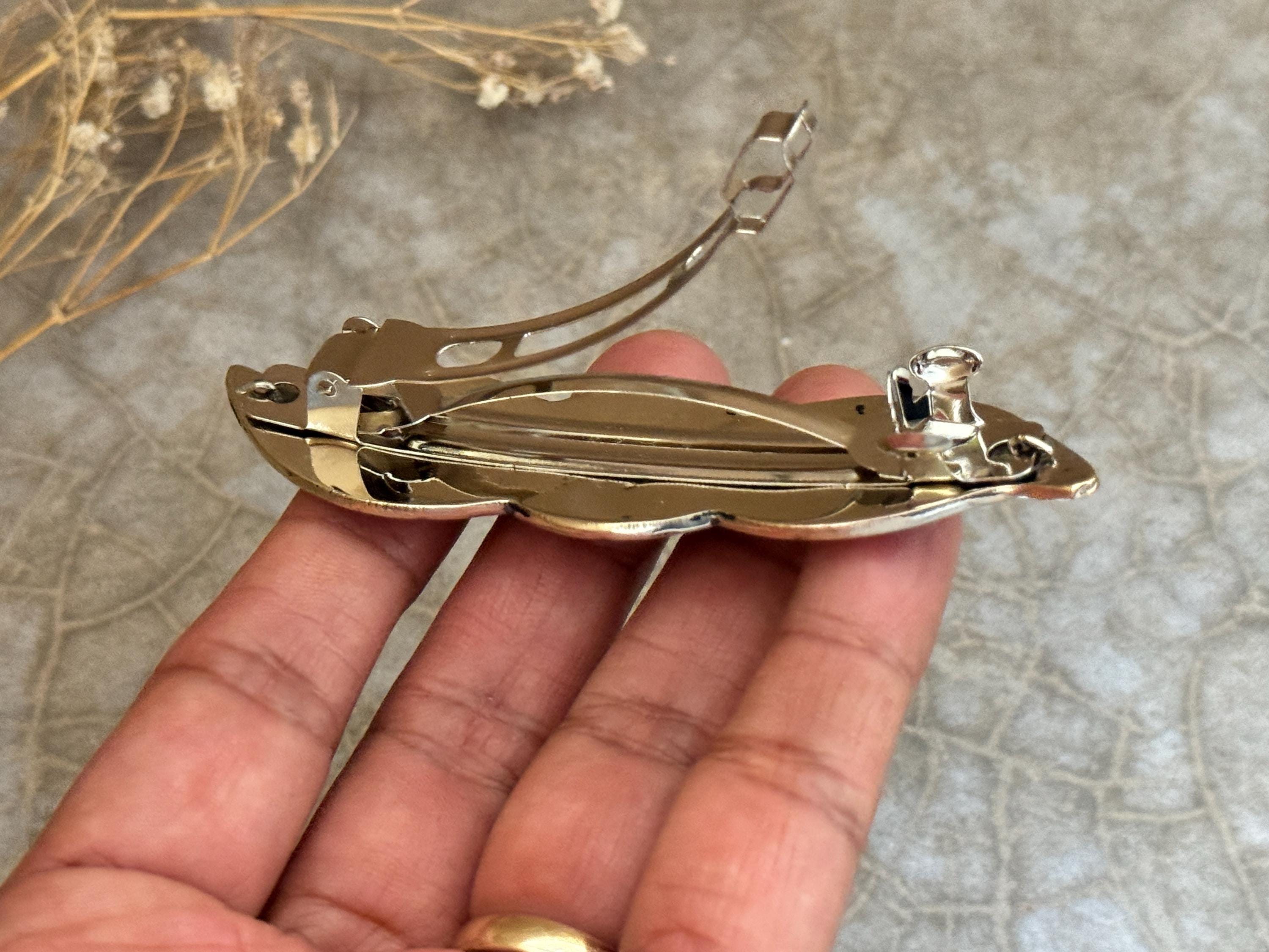 ?NEW?MOP handmade barrette in Tahiti Dainty Hair Clip Barrette Inlaid MOP Mother of Pearl and  main image 4