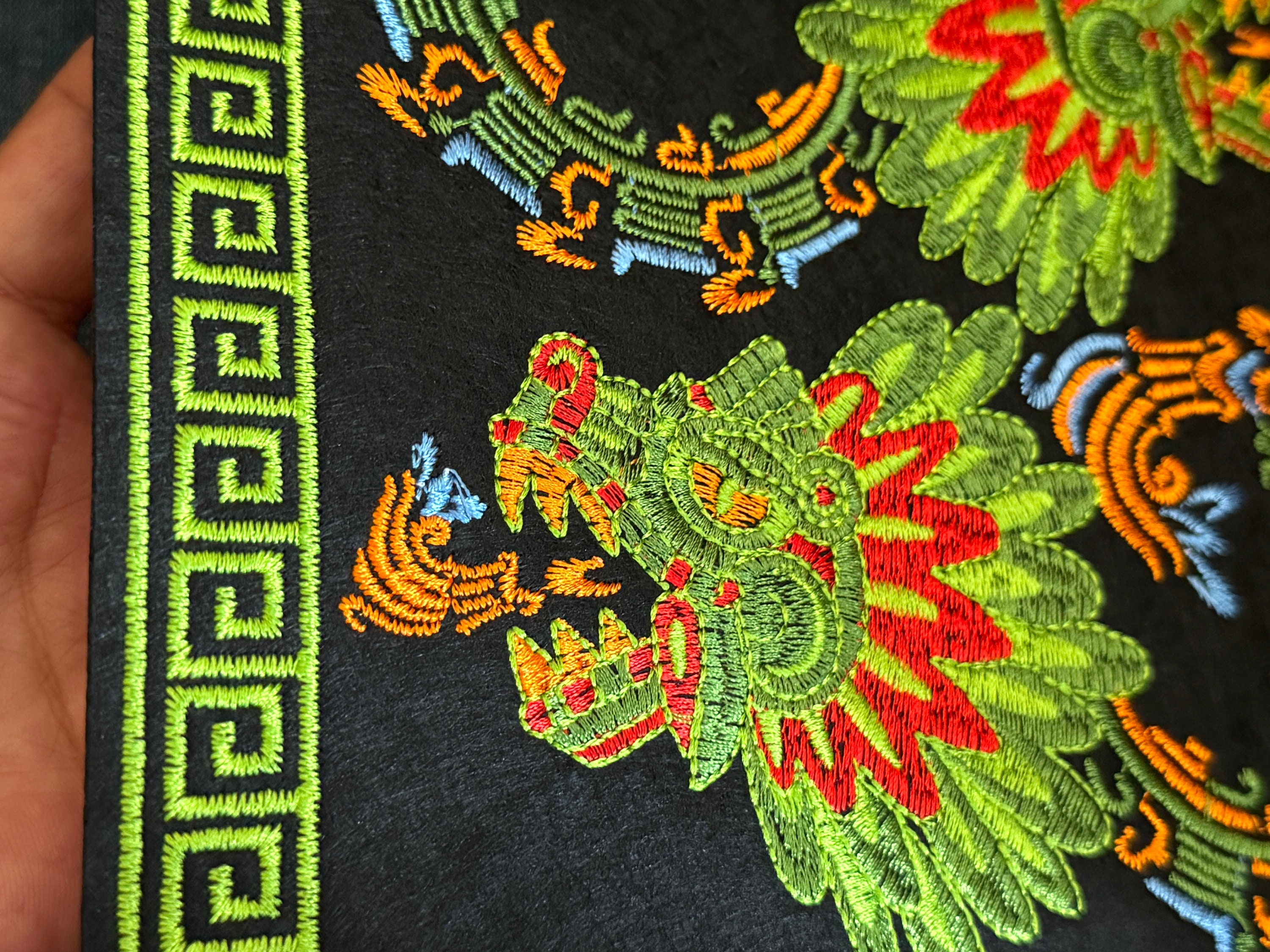 Native Aztec Large Doble Quetzalcoatl Iron on Patch or Sew Patch ...