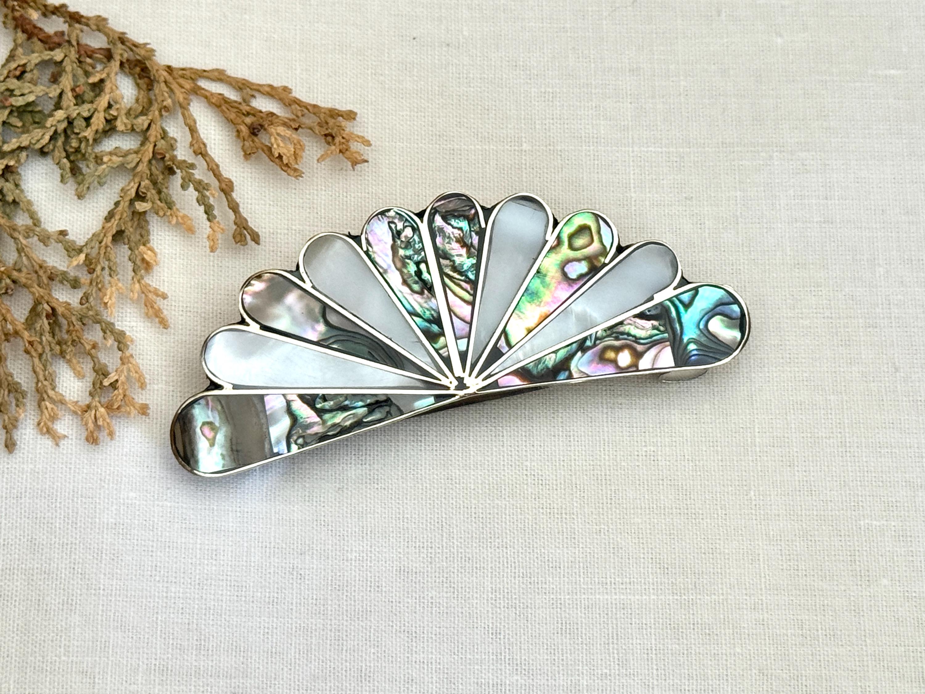 Vintage Abalone Shell & MOP Inlay Hair Barrette il_fullxfull.7149121645_mx4x.jpg main image 4
