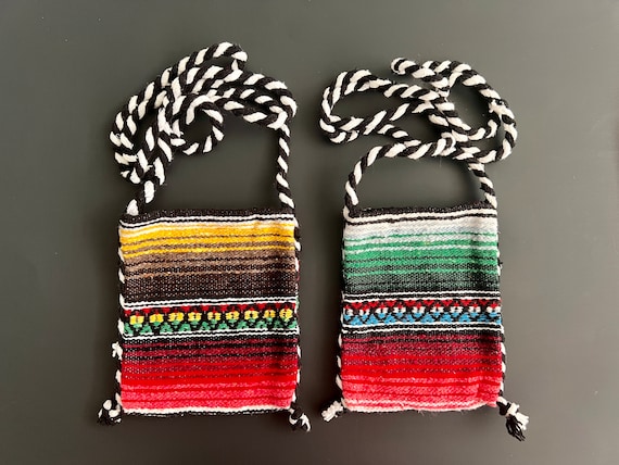 Mexican Small Morral Hippie Crossbody Mexican Bags Set of 2 Bags