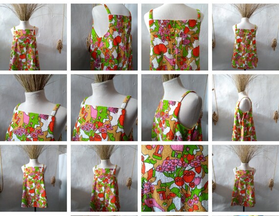 A-shapped cut Short Summer dress Straps dress Unique piece CONFITURE Seaside collection Patchwork dress,Handmade,Anna Seberg creations