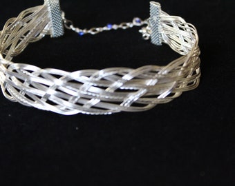 Silver Plated Wire Braided Bracelet