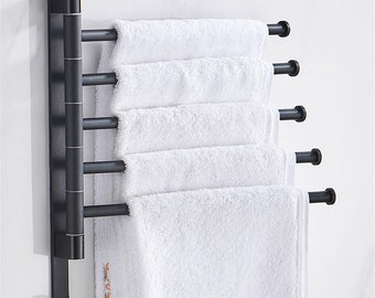 Kitchen towel rack swing arm