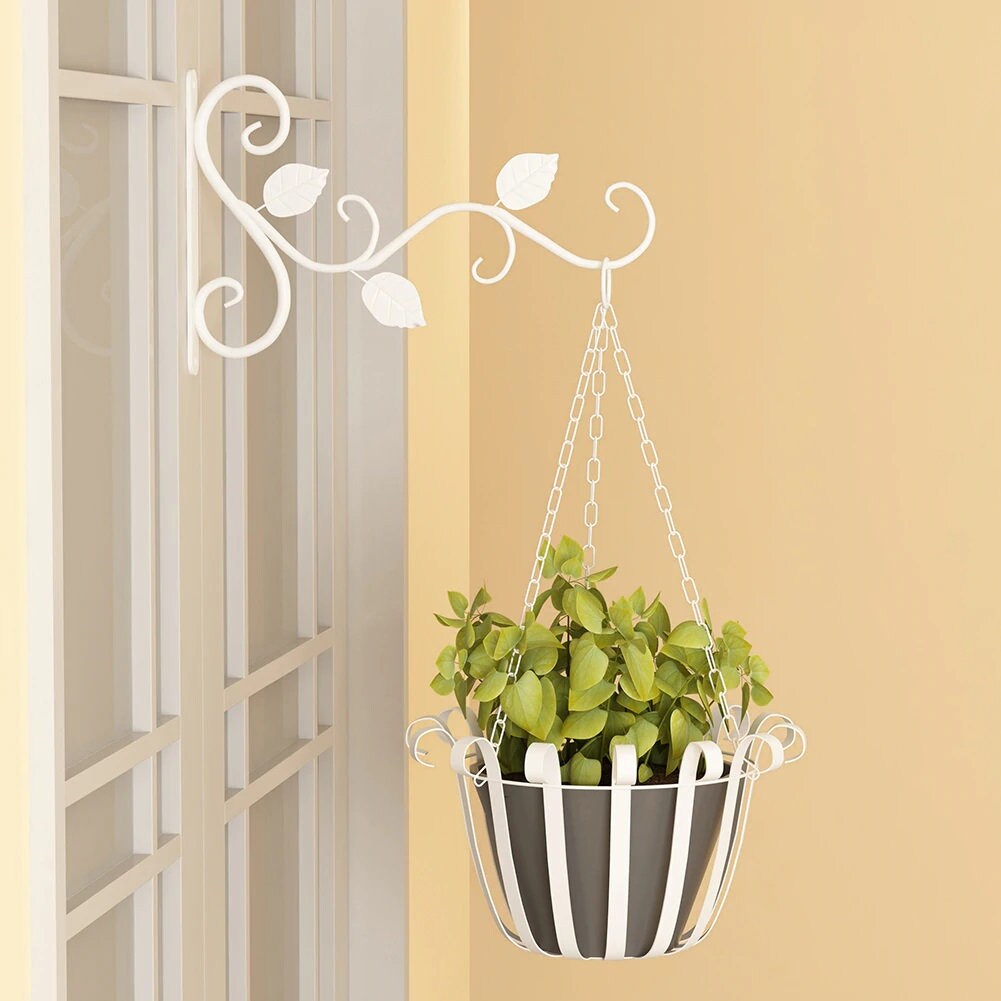 Wall Hanging Flower Pot Support Bracket Hook Iron Hanger Etsy