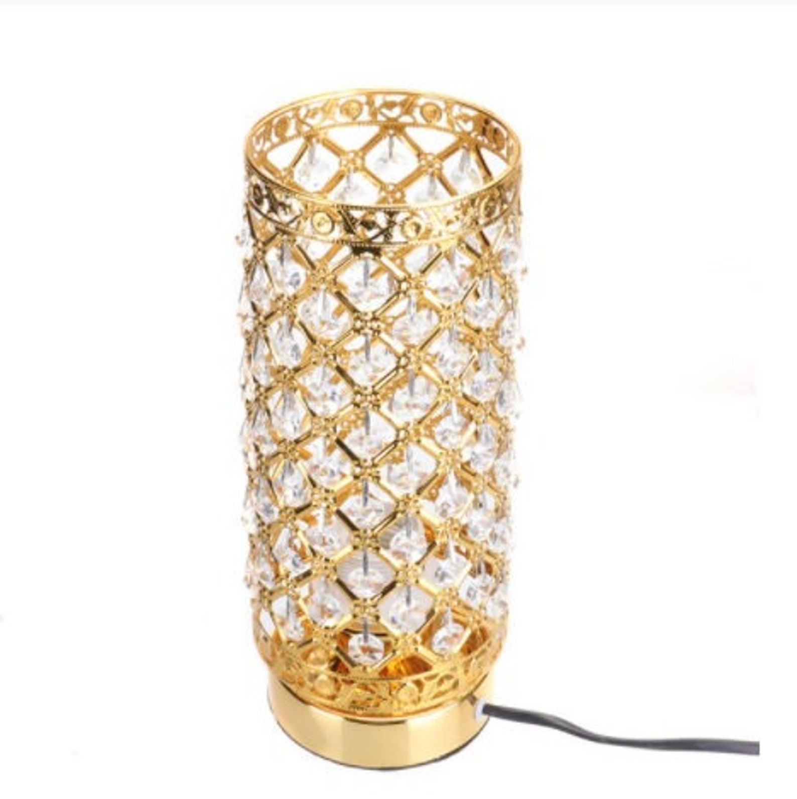 Silver/Gold Crystal Table Lamp Bedside Night Light Bedroom Etsy
