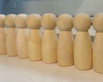 6.5 cm Wooden Peg Dolls for DIY Crafting - Unleash Your Creativity with Artistic Wooden Figures