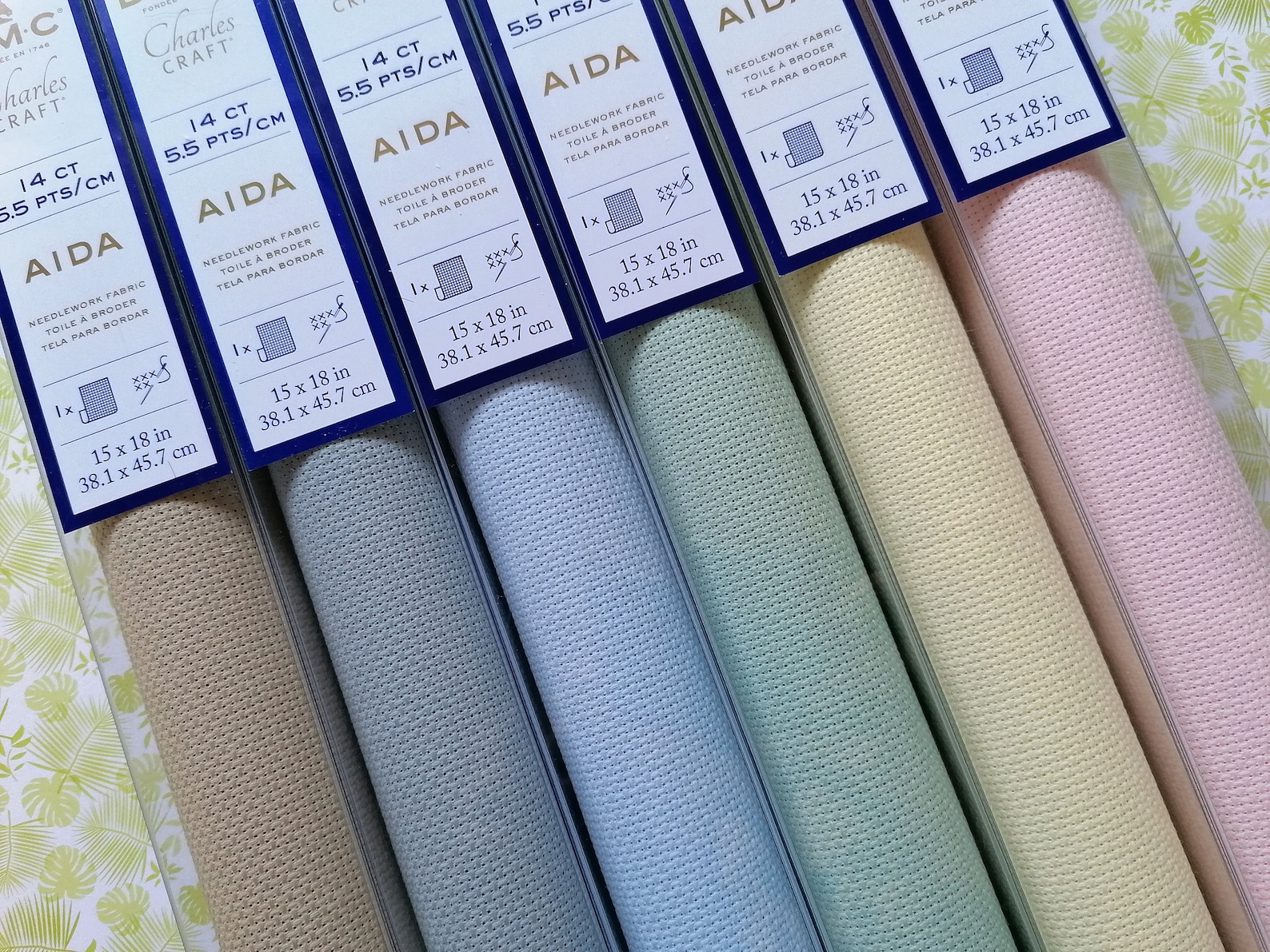 14 count Charles Craft / DMC aida cloth Printed fabric | Etsy