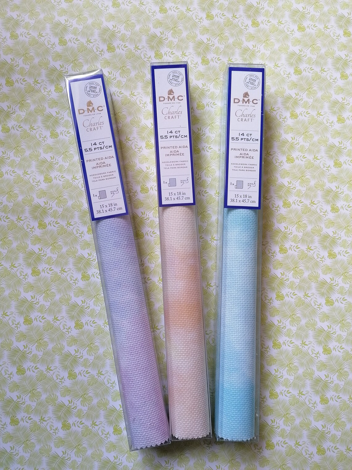 14 count Charles Craft / DMC aida cloth Printed fabric Etsy