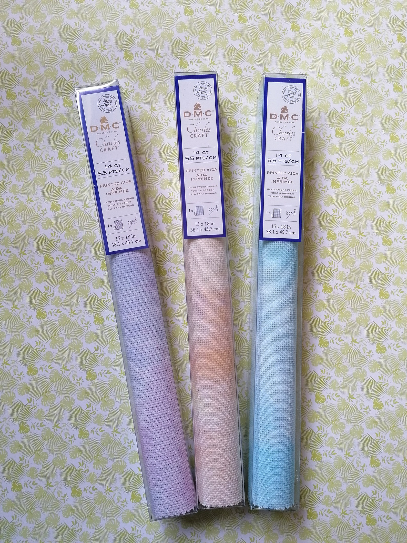 14 count Charles Craft / DMC aida cloth Printed fabric Etsy