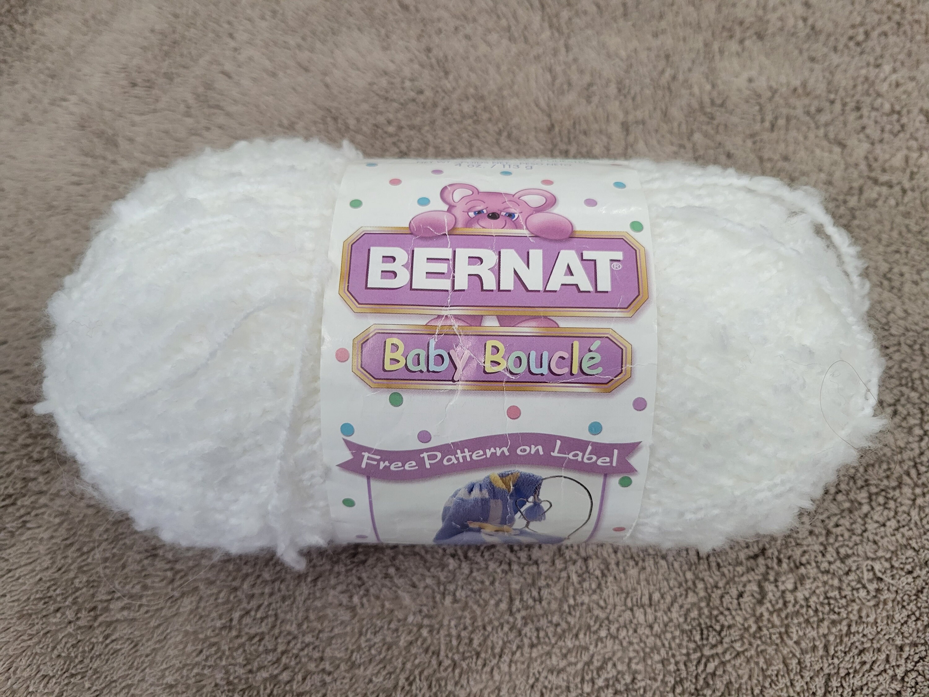 Lion Brand Yarn Baby Soft Boucle , Lemonade, Cloud, Tan, Sprout, 3.5 Ounce,  120 Yards, Incredibly Soft Baby Yarn, Rattles, Bears, Giraffes 