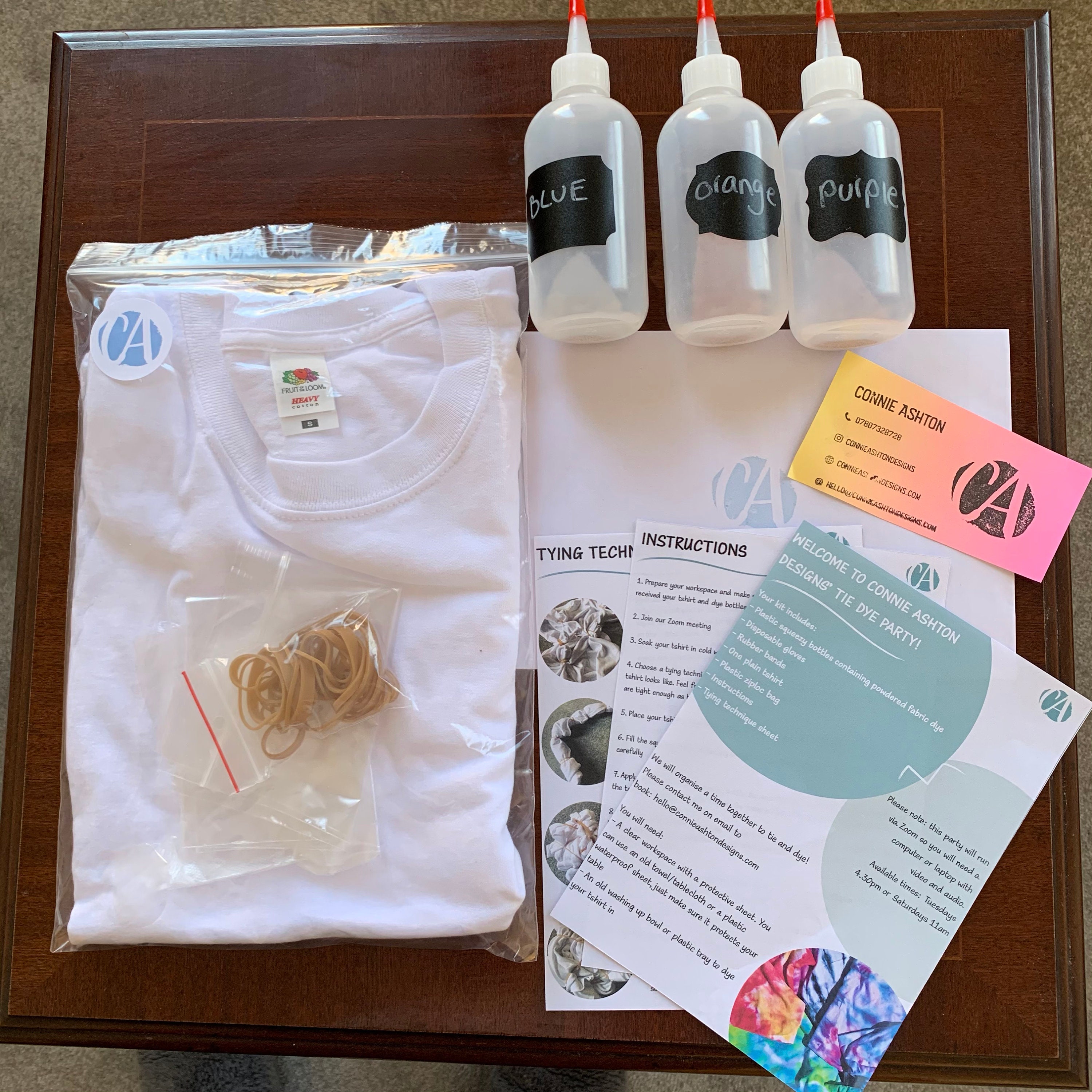 Tie Dye Kit - Tie Dye Kits for Kids - Includes 4 White T-Shirt