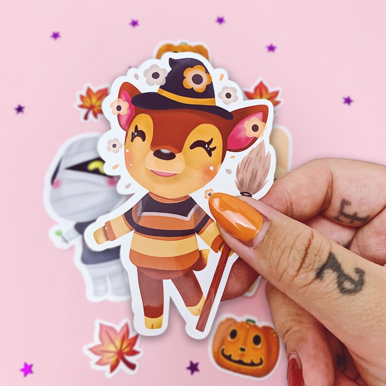 Halloween Animal Crossing Stickers Lucky Coco &amp; Fauna. ACNH Etsy