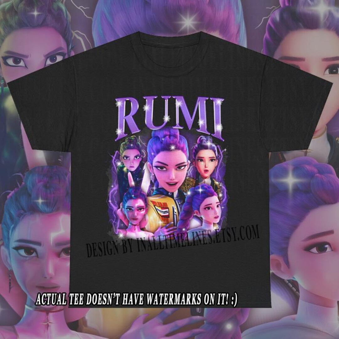 T-shirt Kpop Demon Hunters Huntrix Huntr/X Rumi – Bootleg Officiel, 100% Coton, Coupe Classique - 11