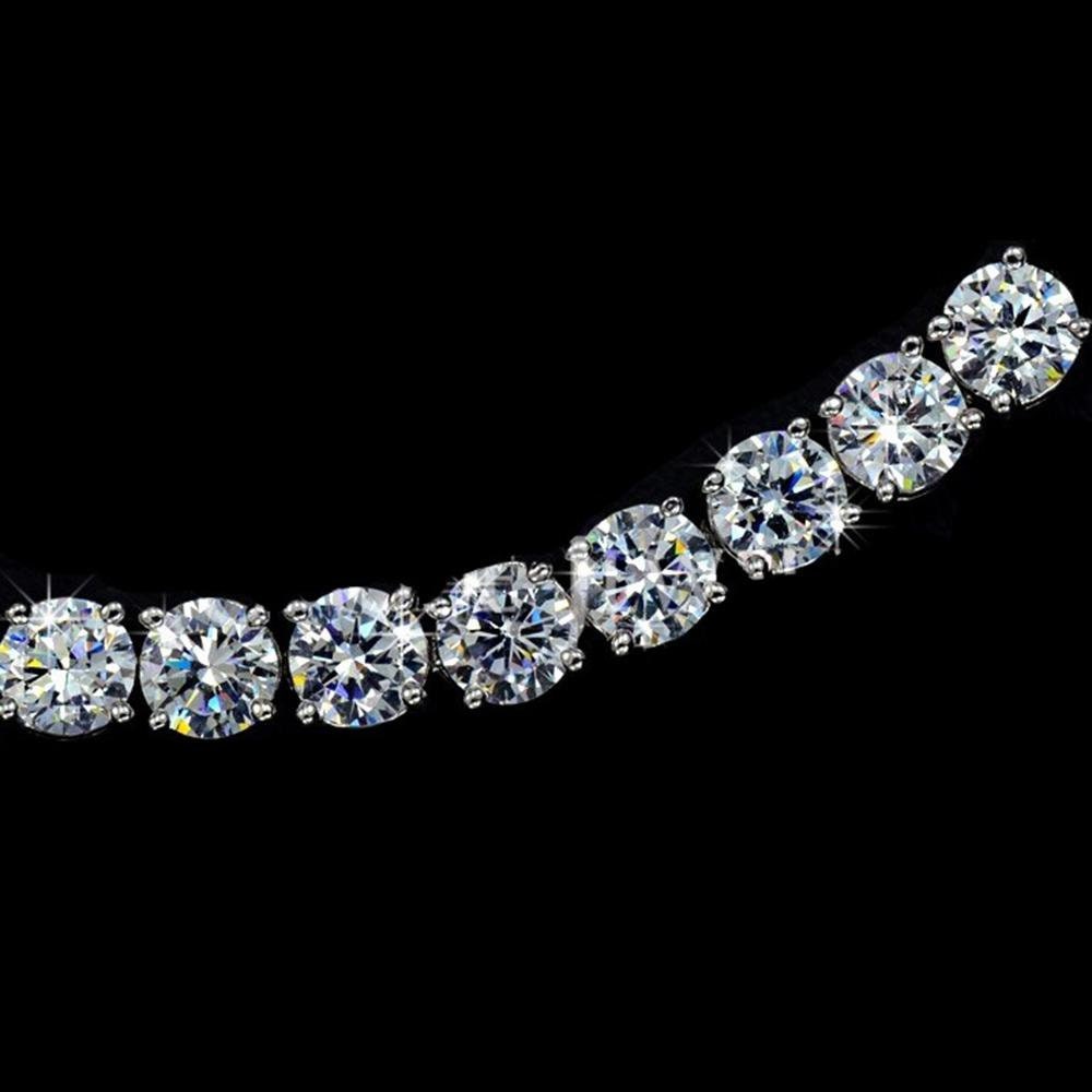 Platinum Plated 16 Carat Simulated Diamond Tennis Bracelet Etsy.de