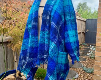 Vintage Reclaimed Mohair Wool Blanket Coat (Size S- XXL)