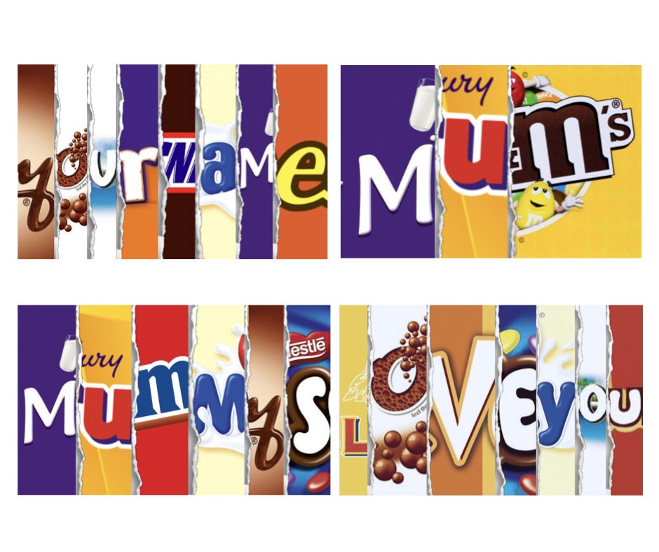 DIGITAL DOWNLOADPersonalised Chocolate Bar Wrapper Etsy