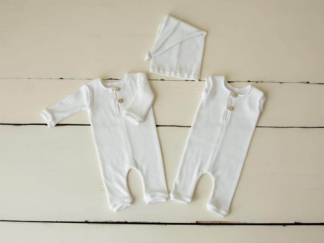 White Newborn Romper and Hat Set, Photography Prop Etsy — free download