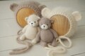 Bear hat, Bear toy, Angora toy, Angora bear bonnet, Newborn props, \u0130nfant wear, Toys for photosession, stuffed animal, stuffed toy product logo