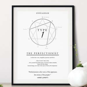 Enneagram 1 Wall Art Printable - Enneagram printable - Enneagram Wall Art - Quotes For Room - Printable Artwork