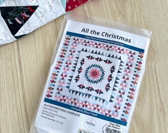 All the Christmas English Paper Pieces Quilt Kit | EPP Paper Templates Kit | Stitching the Journey